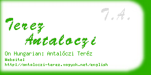 terez antaloczi business card